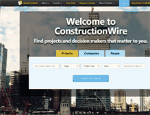 Tablet Screenshot of constructionwire.com